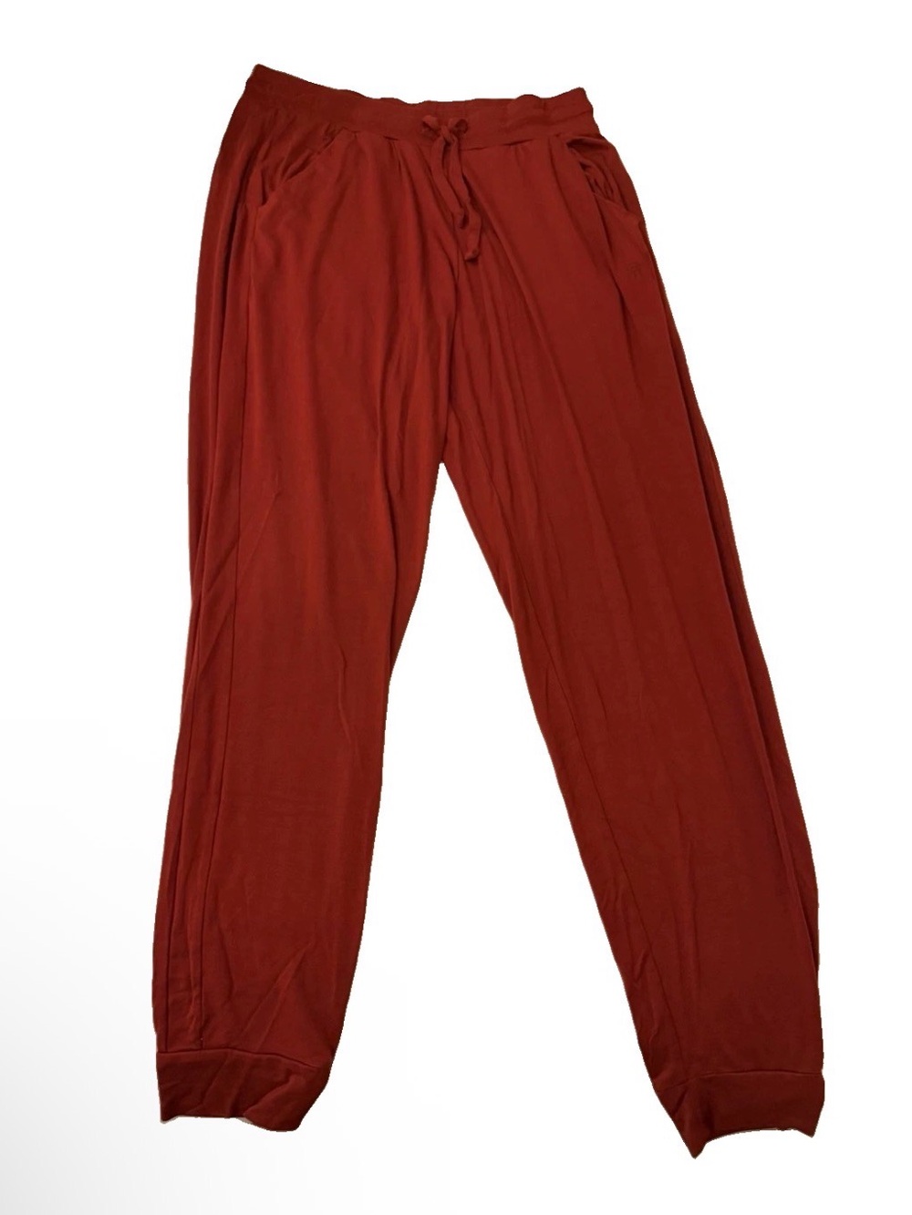 Tommy John Women's Second Skin Lounge Jogger Pants Red XS Drawstring Pockets